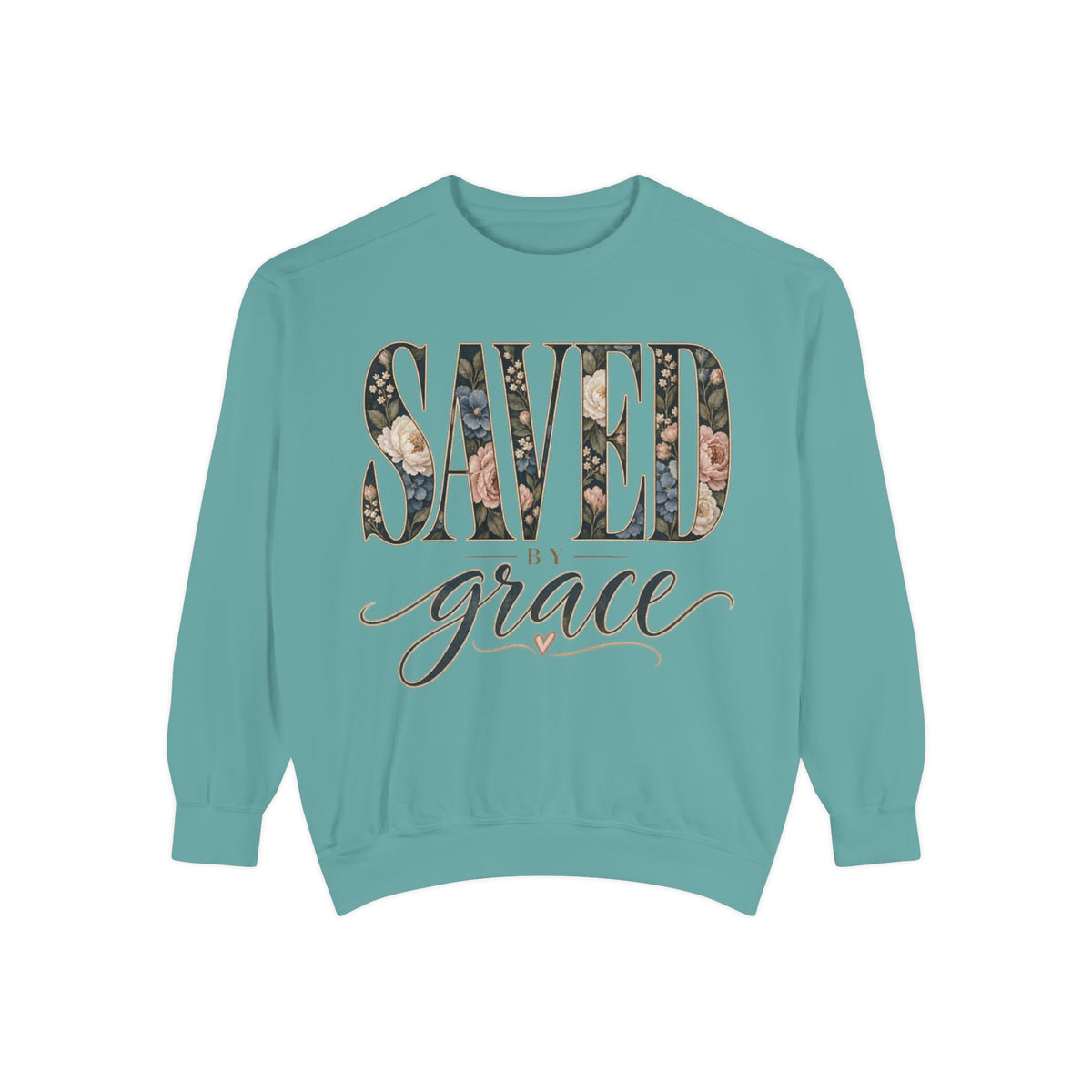 Women Saved by Grace Faith-Inspired Sweatshirt- Comfort Colors