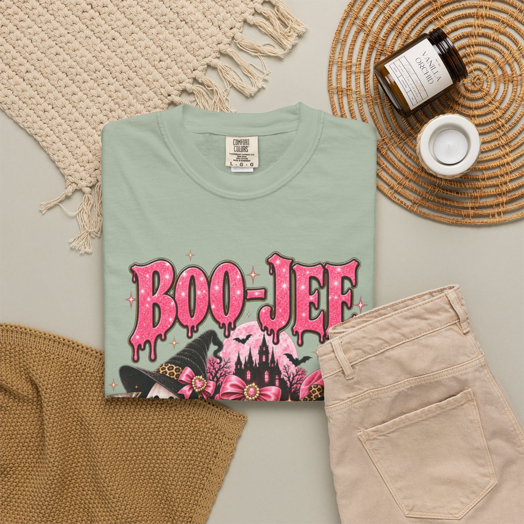 Women Comfort Colors Boo-Jee Halloween Ghost Trio T-Shirt