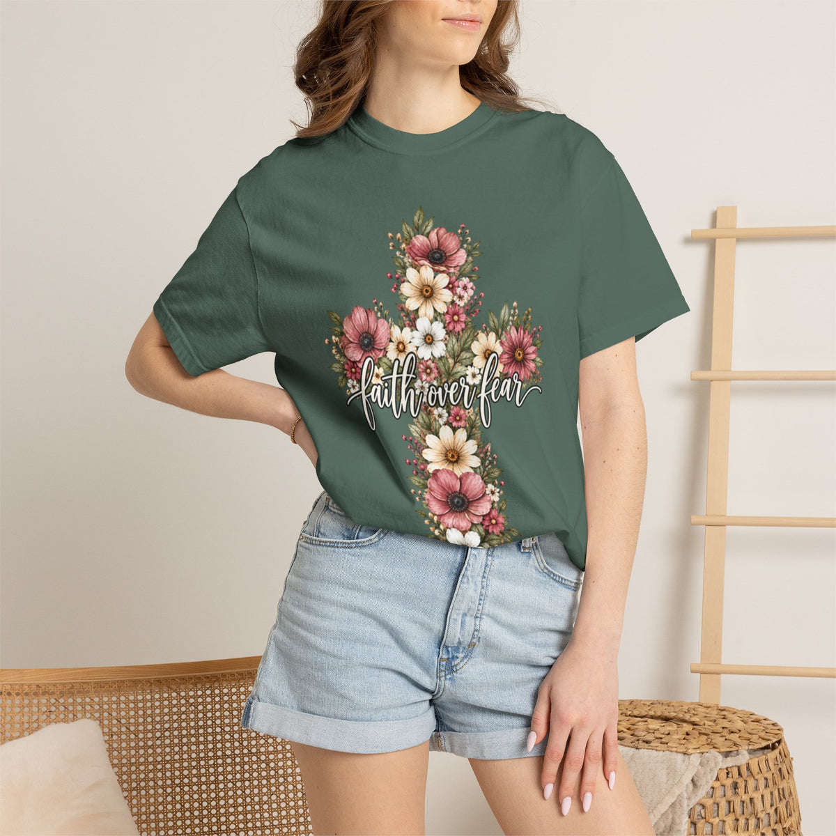 Women Comfort Colors Faith Over Fear T-Shirt