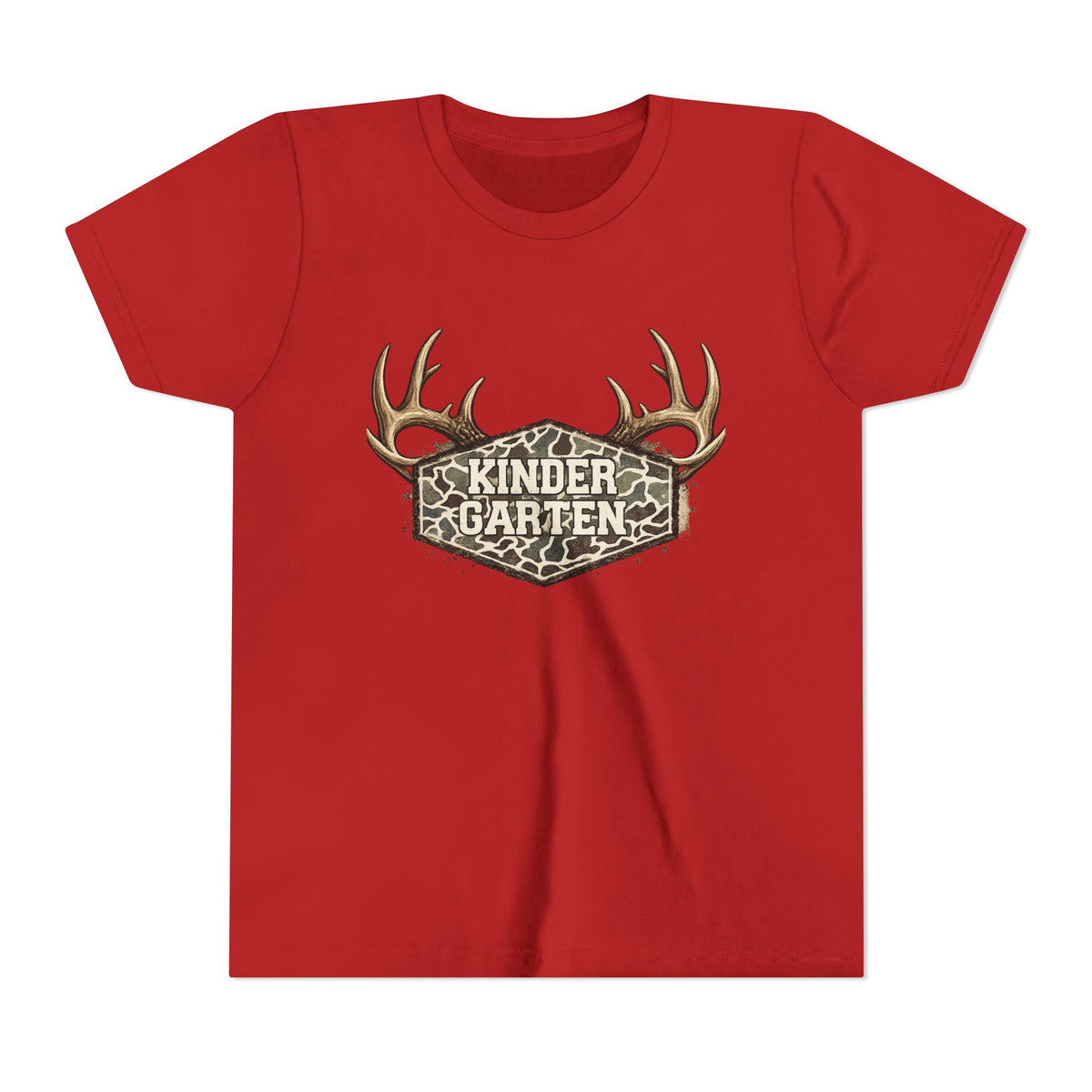 Kindergarten Camo Antler Youth Tee