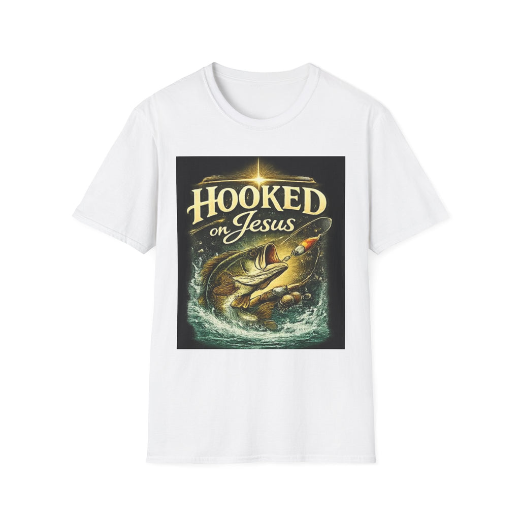 Hooked on Jesus T-Shirt — Christian Fishing Graphic Tee
