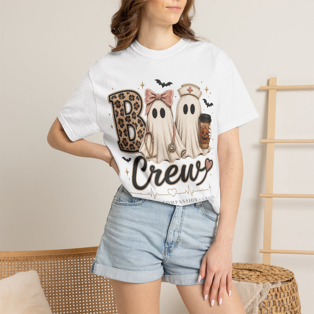 Women Comfort Colors Boo Crew Halloween Tee