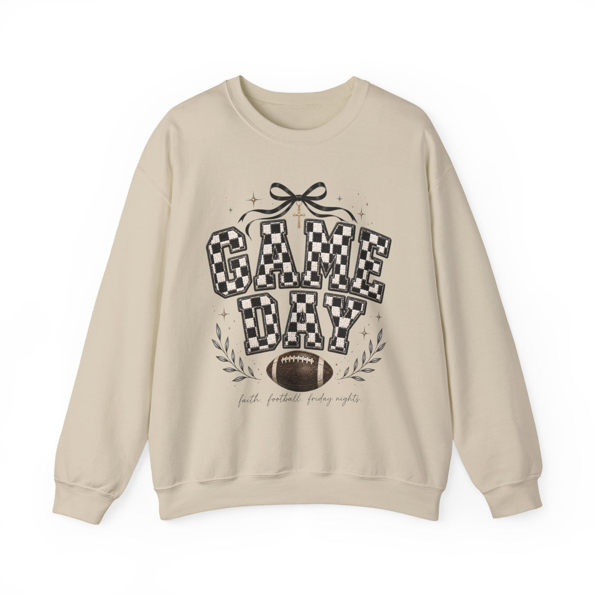 Women Faith Football & Friday Nights Crewneck Sweatshirt