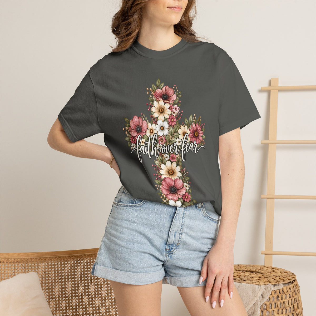 Women Comfort Colors Faith Over Fear T-Shirt