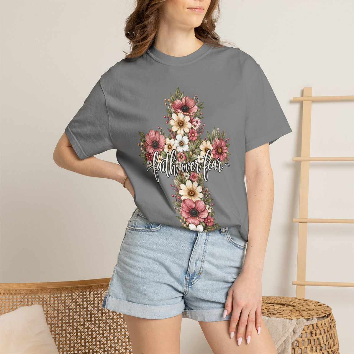 Women Comfort Colors Faith Over Fear T-Shirt