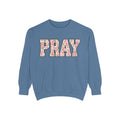Women Comfort Colors Pray Floral Sweatshirt