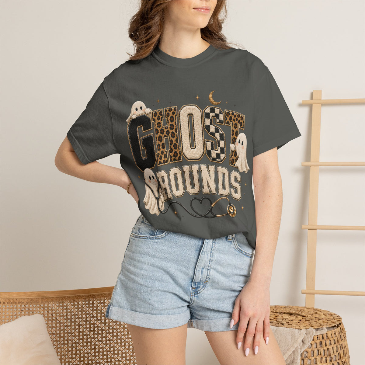 Women Comfort Colors Ghost Rounds T-Shirt