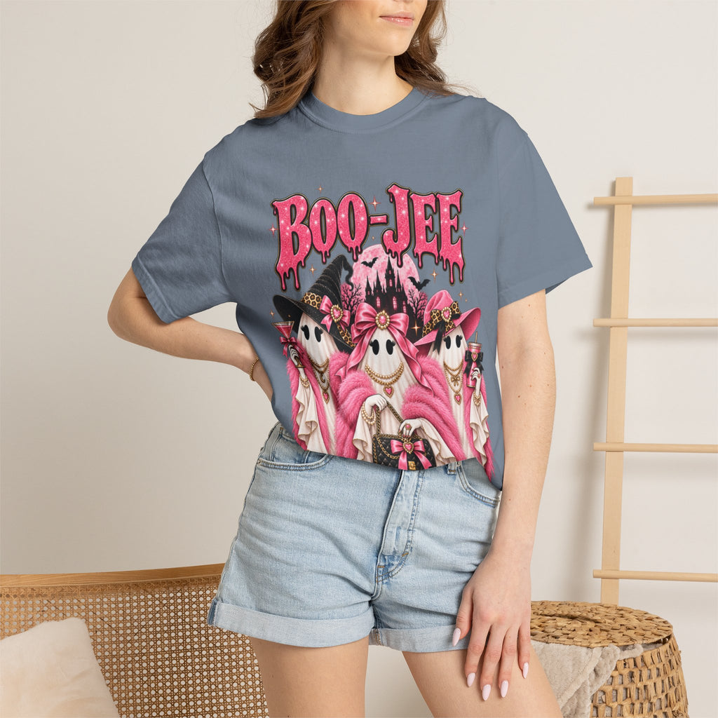 Women Comfort Colors Boo-Jee Halloween Ghost Trio T-Shirt