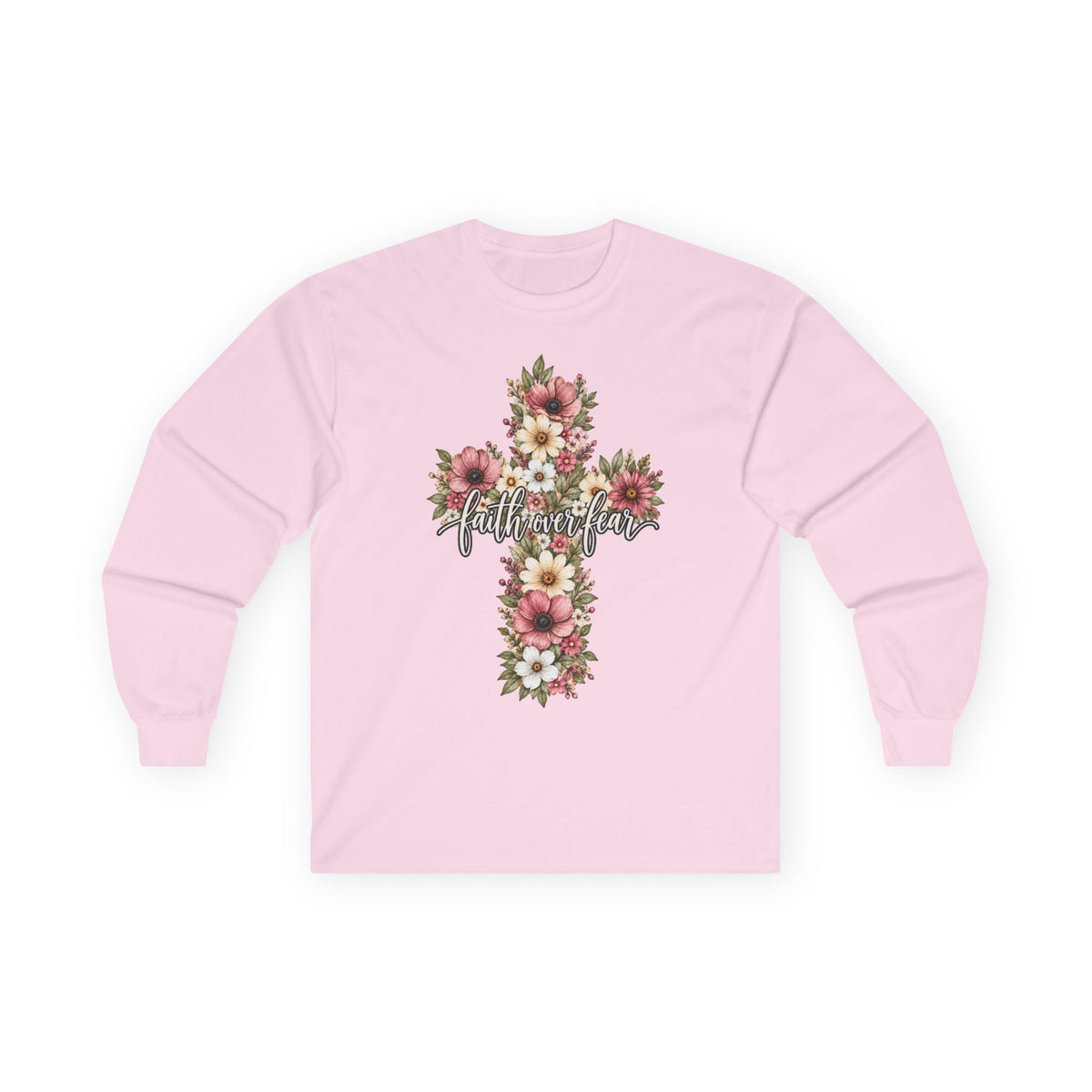 Women Faith Over Fear Long Sleeve Tee