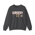 Surgery Leopard Bow Crewneck Sweatshirt — Cute Nurse Surgeon Medical Crew