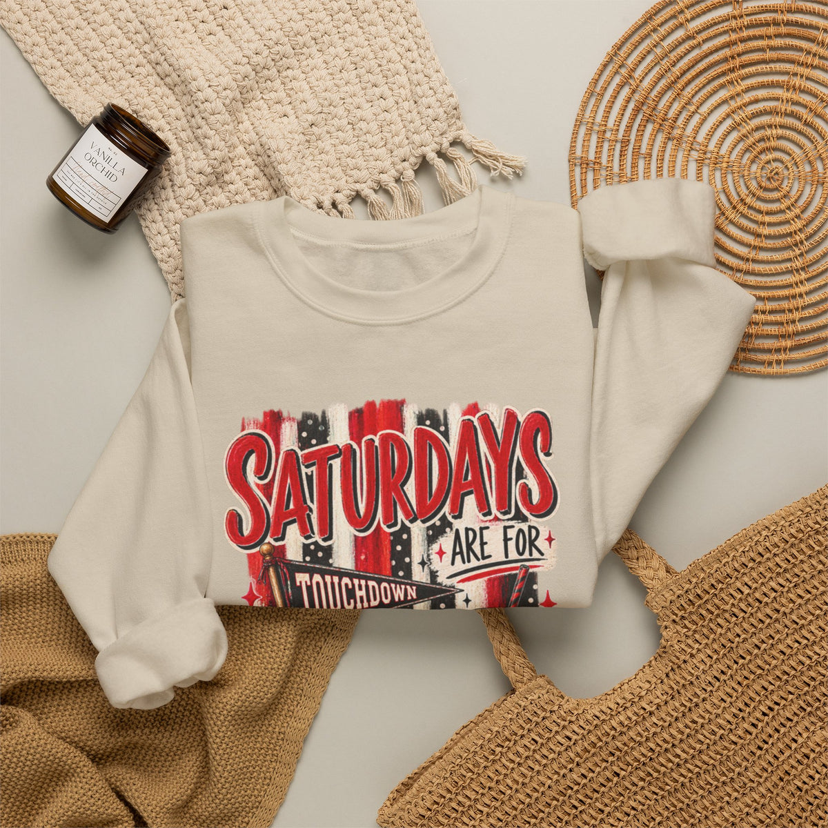 Women "Saturdays Are For Football" Crewneck Sweatshirt