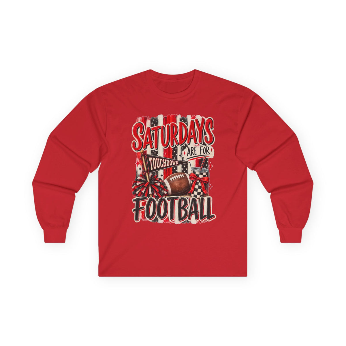 Women Saturdays Are For Football Long Sleeve Tee