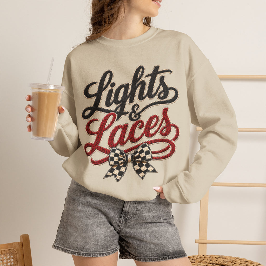 Women "Lights & Laces" Crewneck Sweatshirt