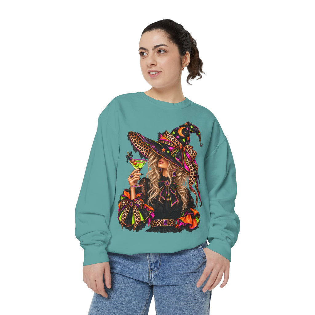 Witchy Halloween Sweatshirt — Colorful Boho Witch Graphic