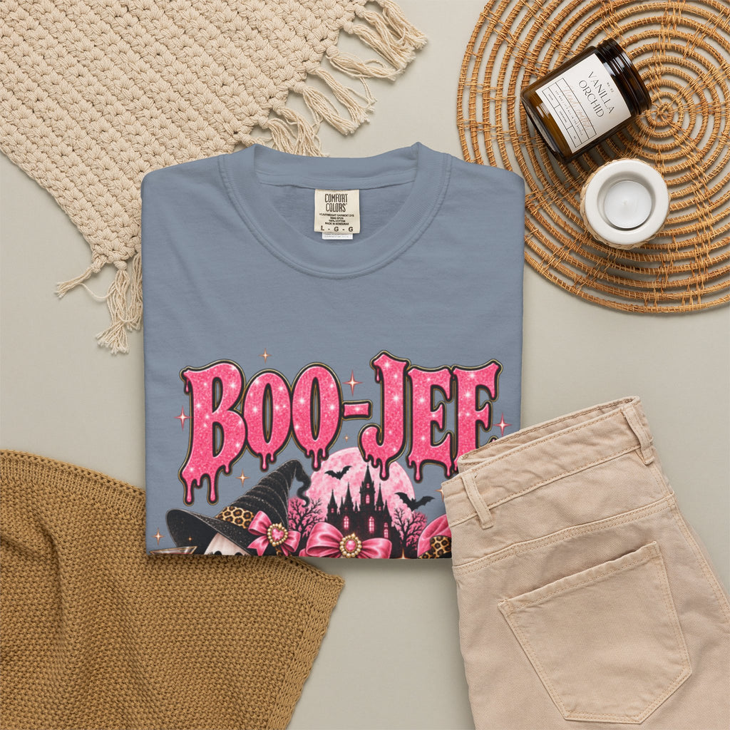 Women Comfort Colors Boo-Jee Halloween Ghost Trio T-Shirt