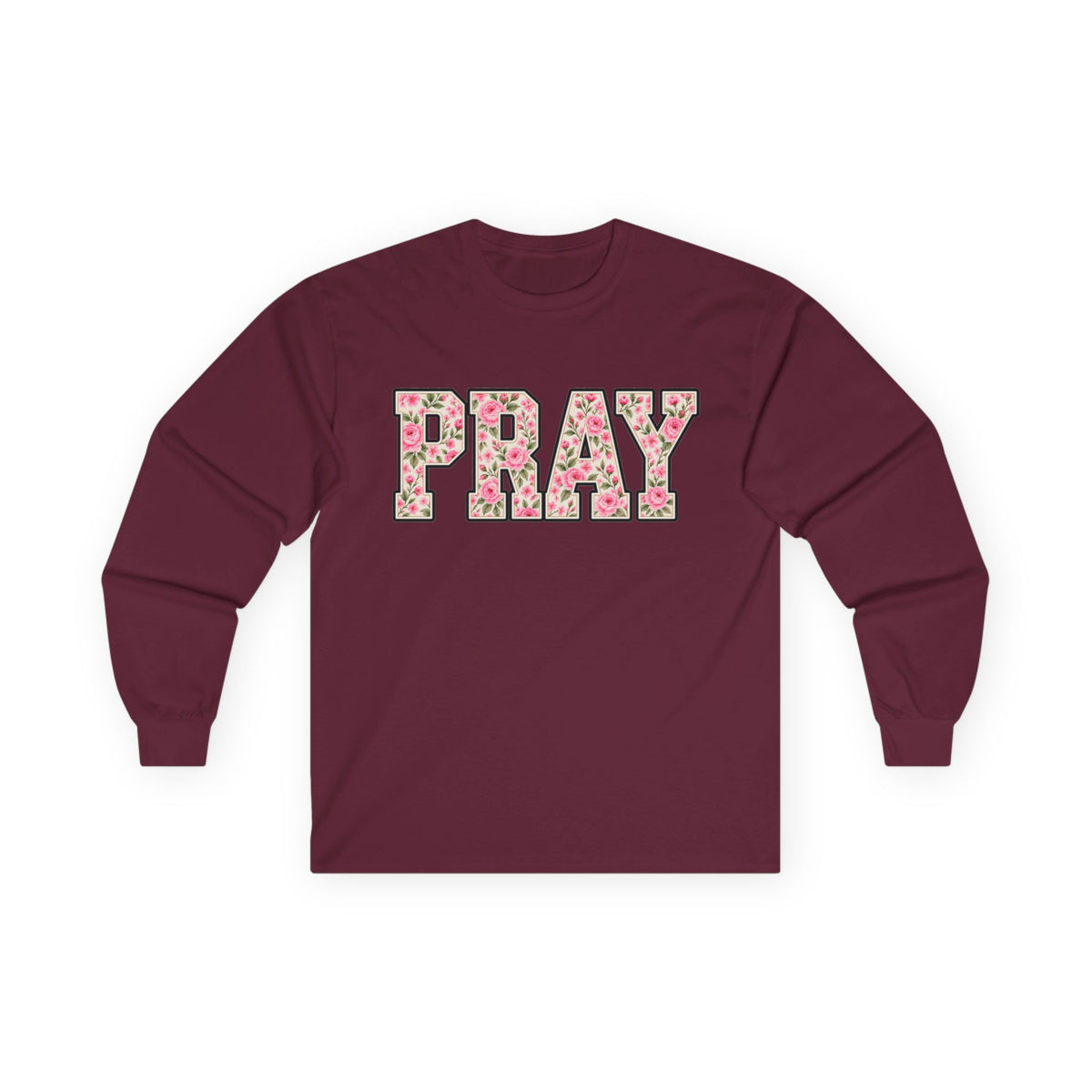 Women PRAY Floral Long Sleeve Tee