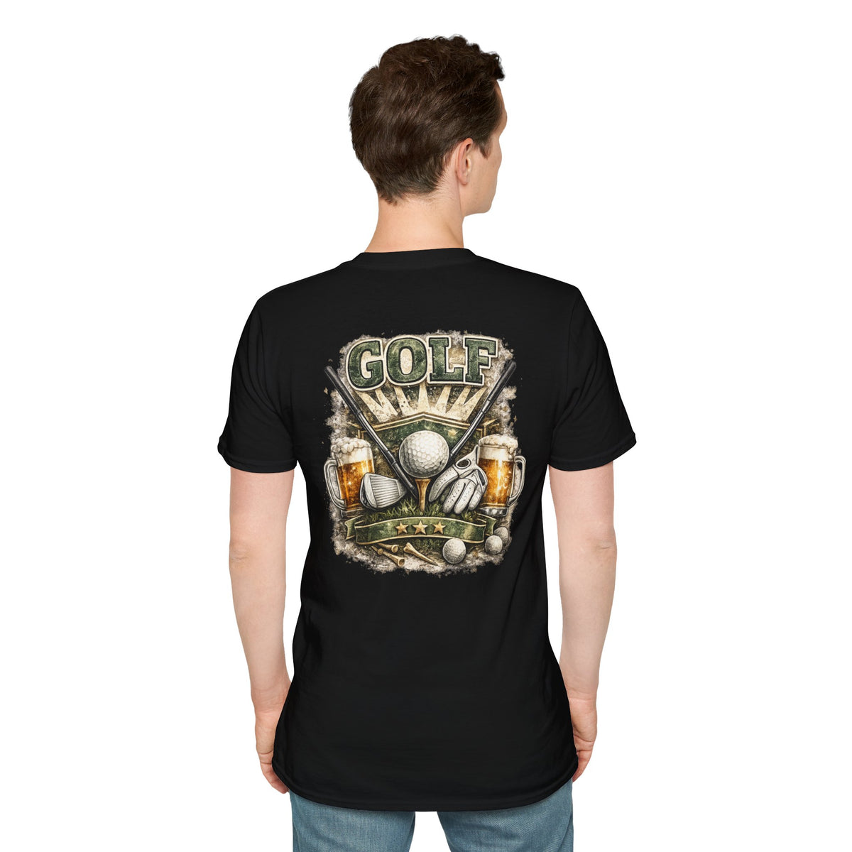 Golf Clubs & Balls T-Shirt — Vintage Golf Graphic Tee