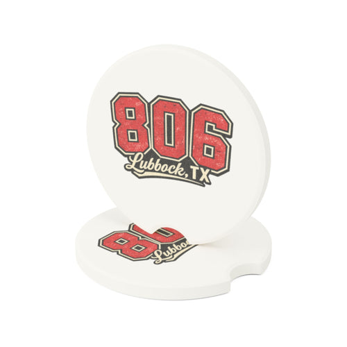 806 Lubbock, TX Soapstone Car Coaster – Stone Drink Holder for Cupholders