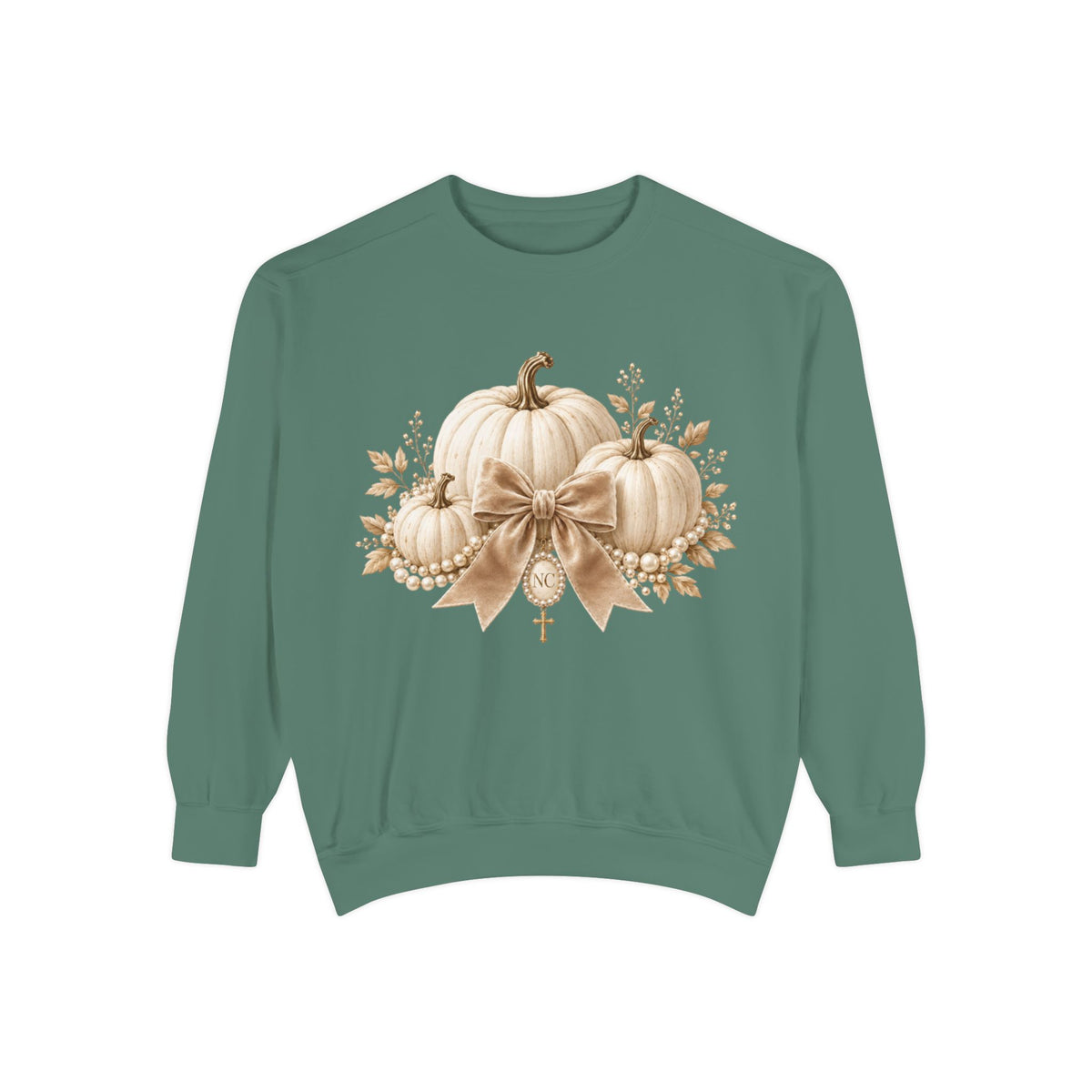 Women Pumpkin Bouquet Crewneck