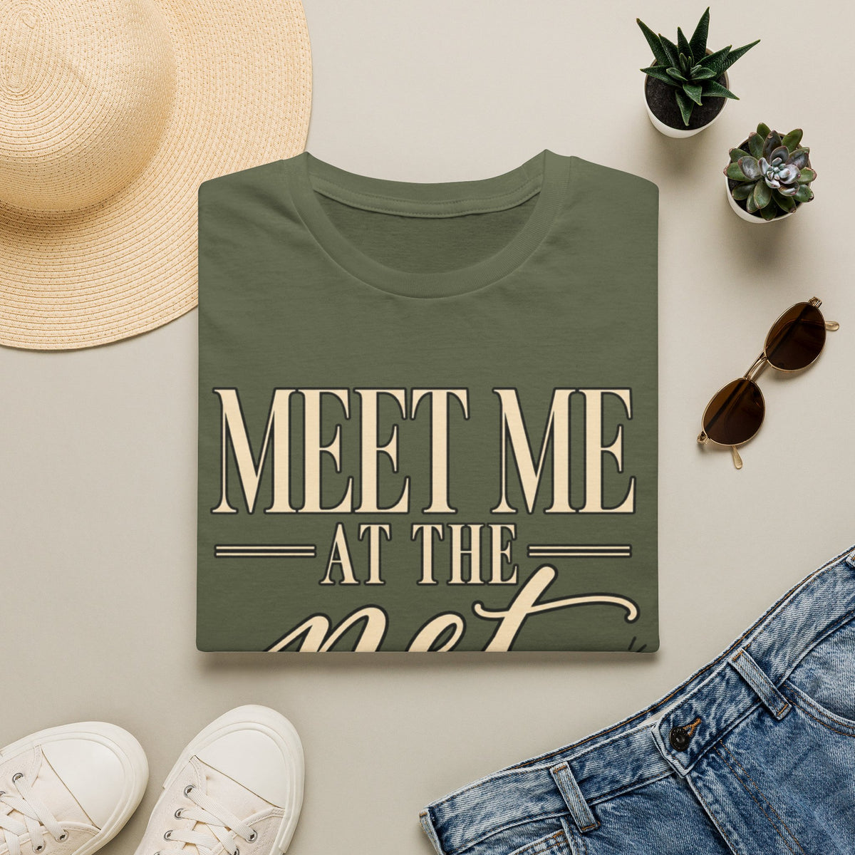 Custom Women Meet Me at the Net Volleyball T‑Shirt