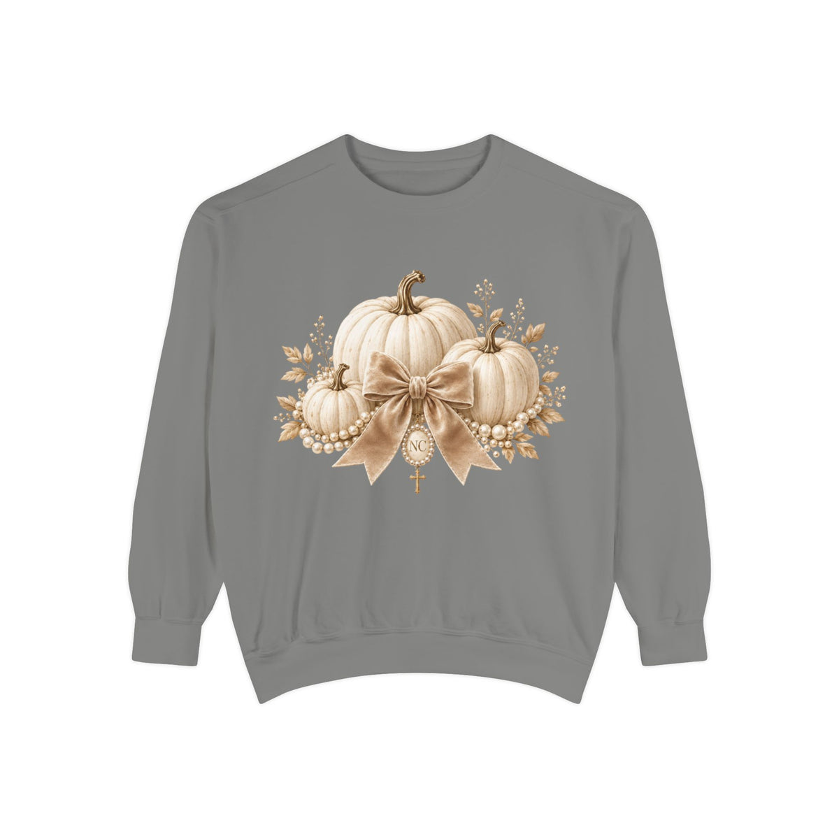 Women Pumpkin Bouquet Crewneck