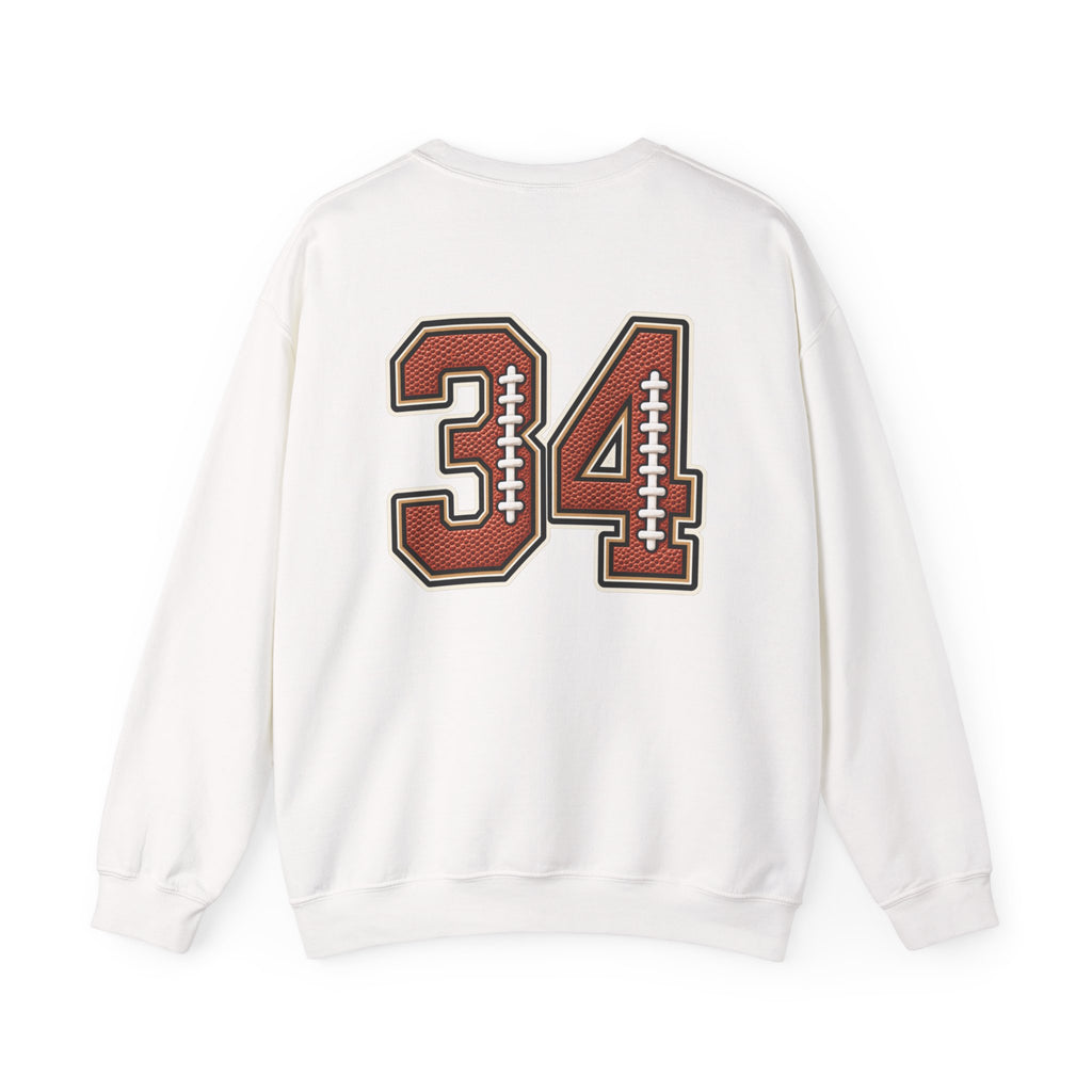 Customizable Women My Heart Is On That Field Crewneck Sweatshirt