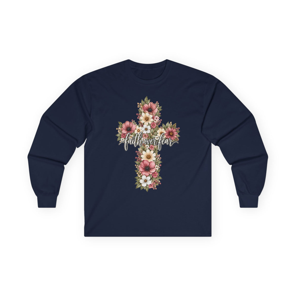 Women Faith Over Fear Long Sleeve Tee