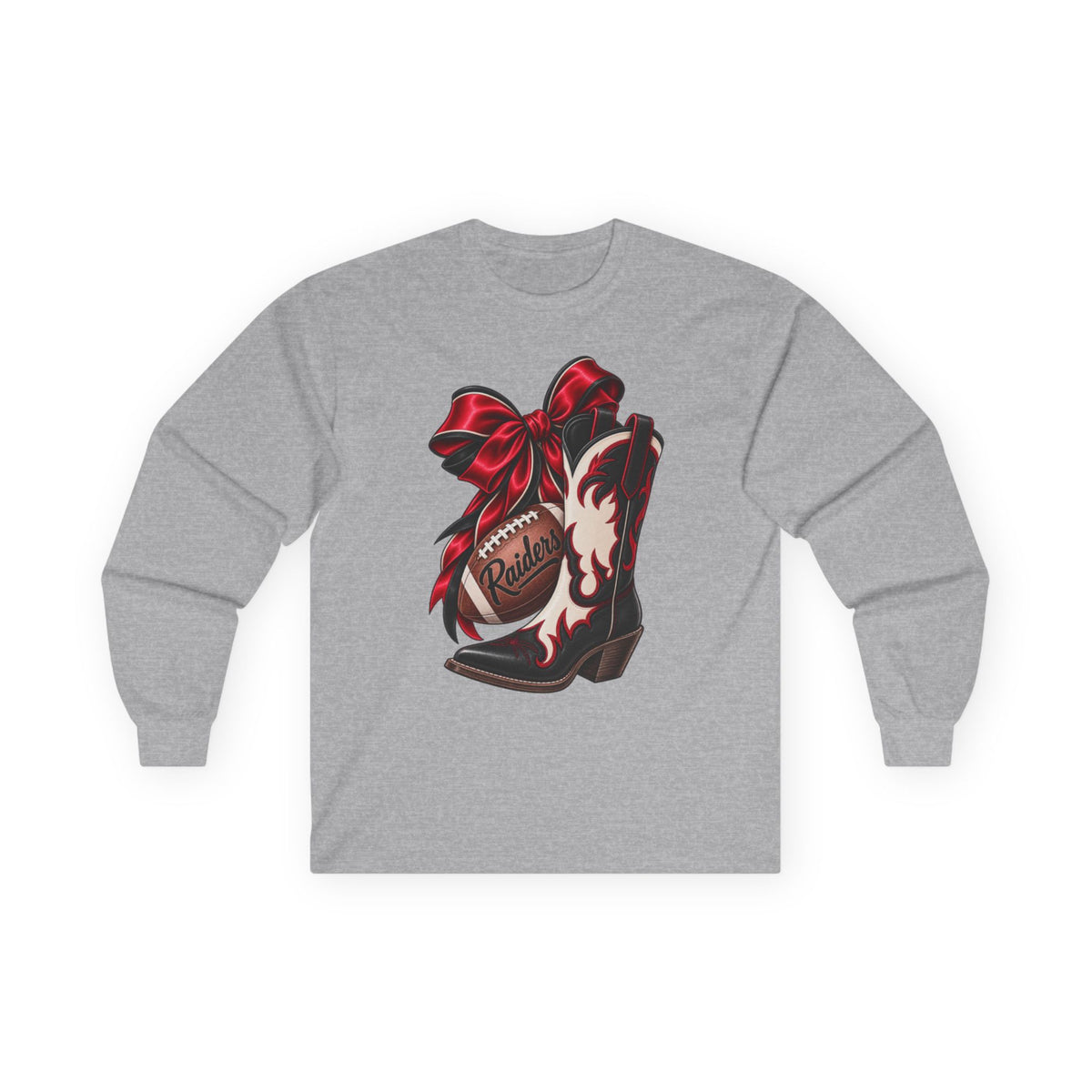 Women Cowgirl Boots Graphic Long Sleeve Tee