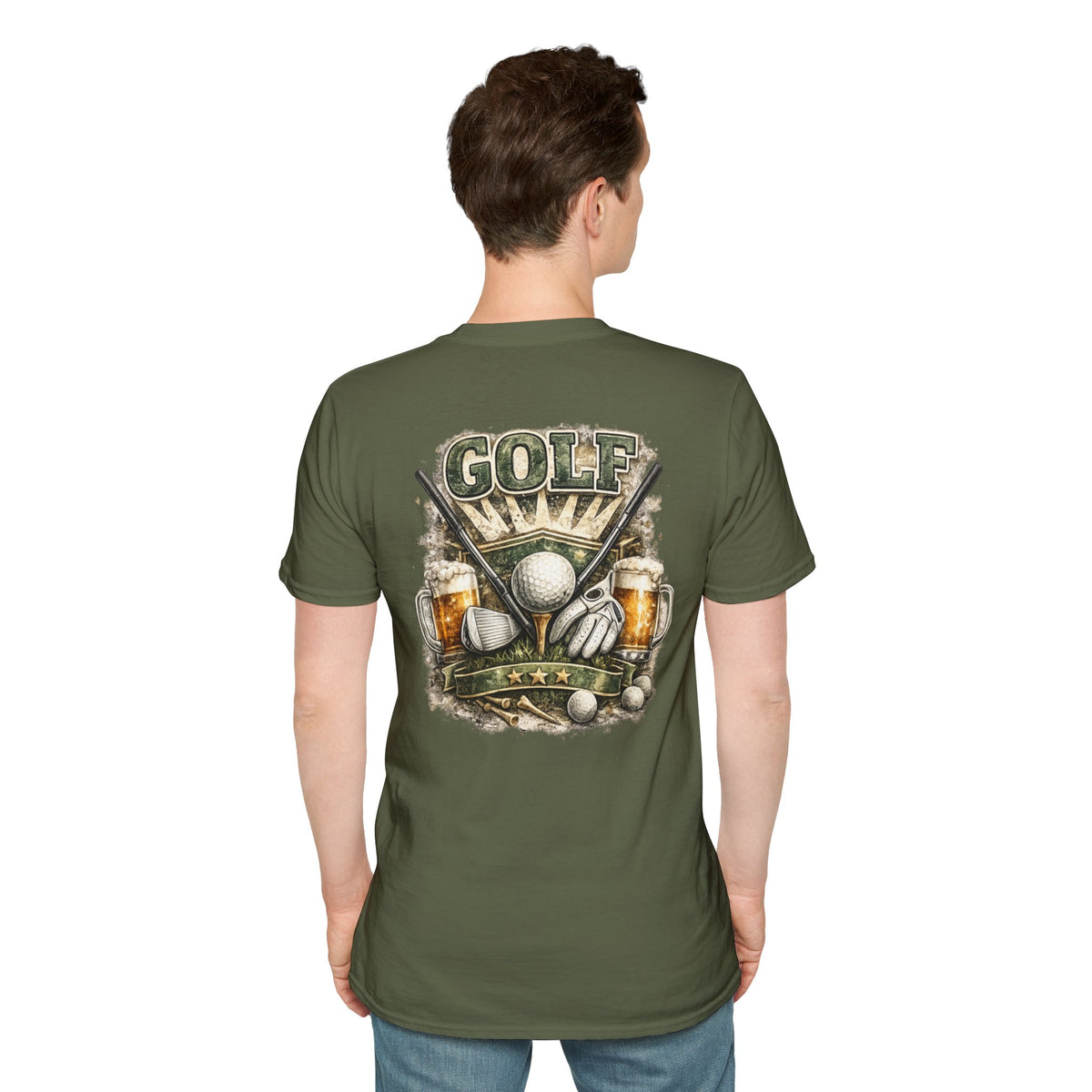 Golf Clubs & Balls T-Shirt — Vintage Golf Graphic Tee