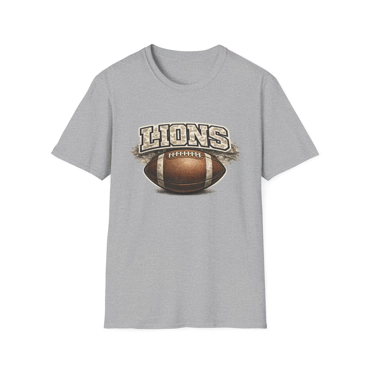 Men Lions Football Camo T-Shirt