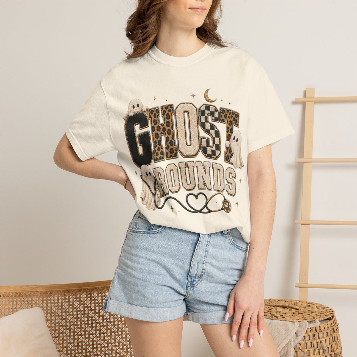 Women Comfort Colors Ghost Rounds T-Shirt