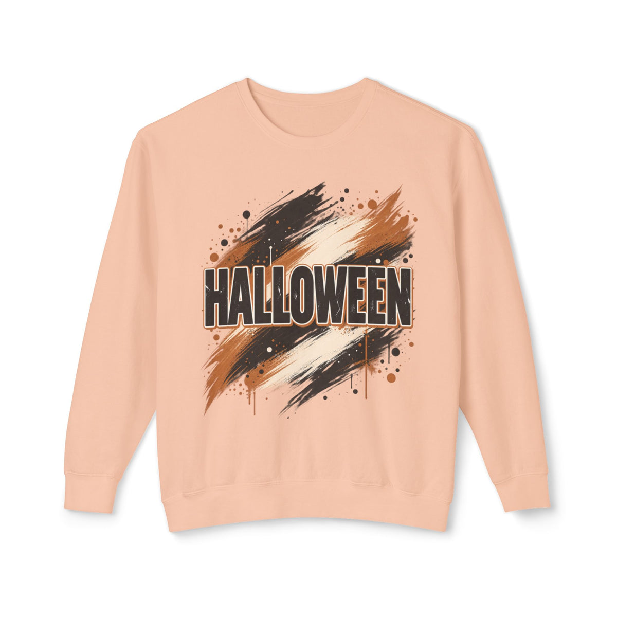 Women Comfort Colors Halloween Graphic Sweatshirt — Brush Stroke Script Design