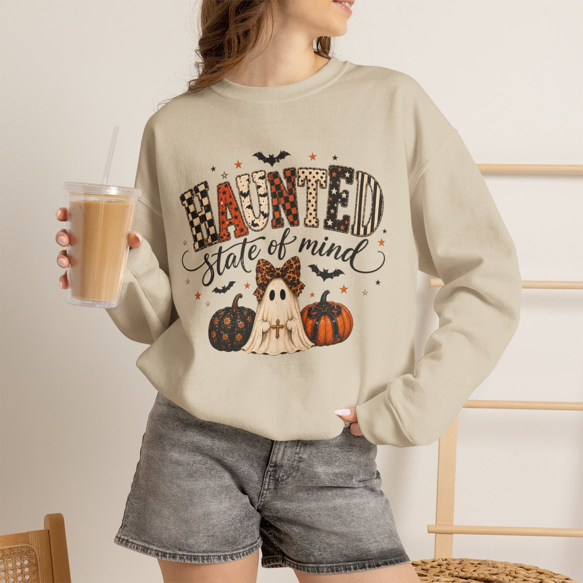 Women Haunted State of Mind Crewneck