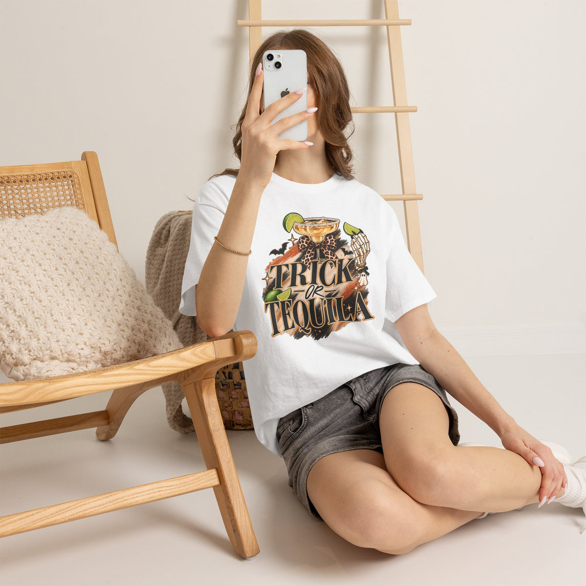 Women Trick or Tequila Halloween Tee