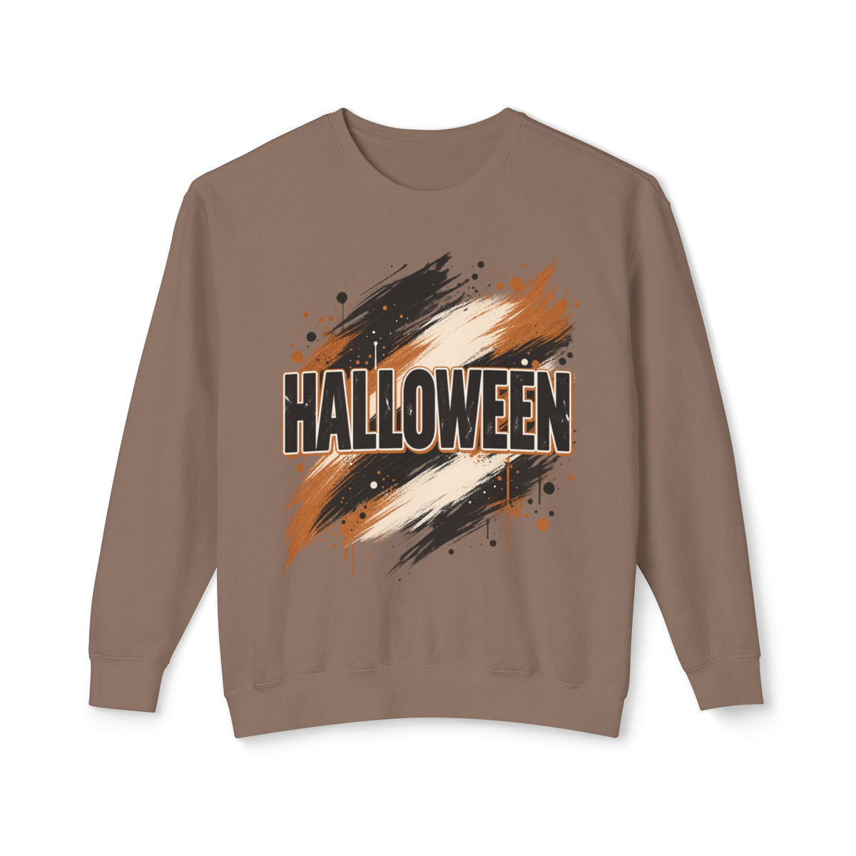 Women Comfort Colors Halloween Graphic Sweatshirt — Brush Stroke Script Design