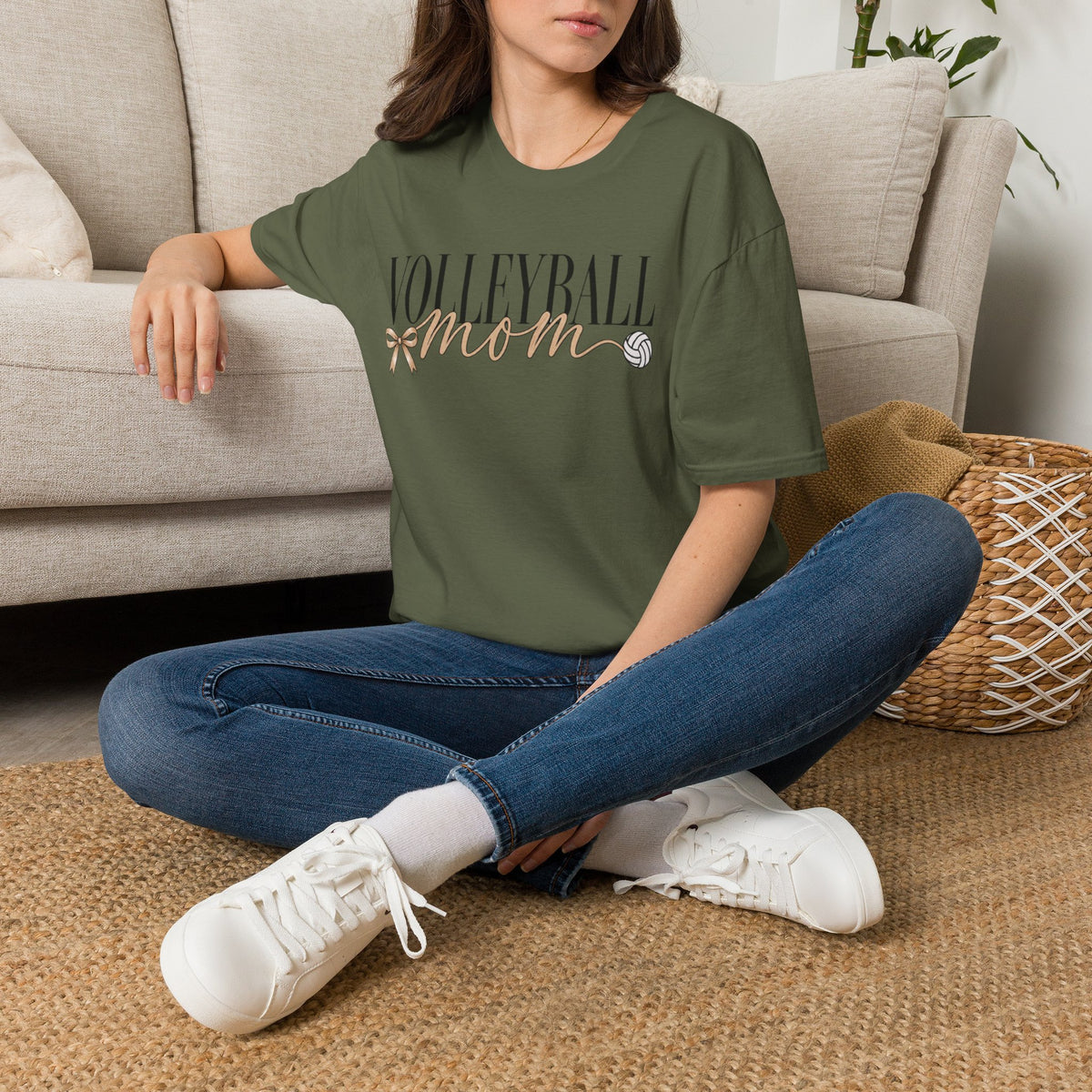 Custom Women Volleyball Mom T-Shirt