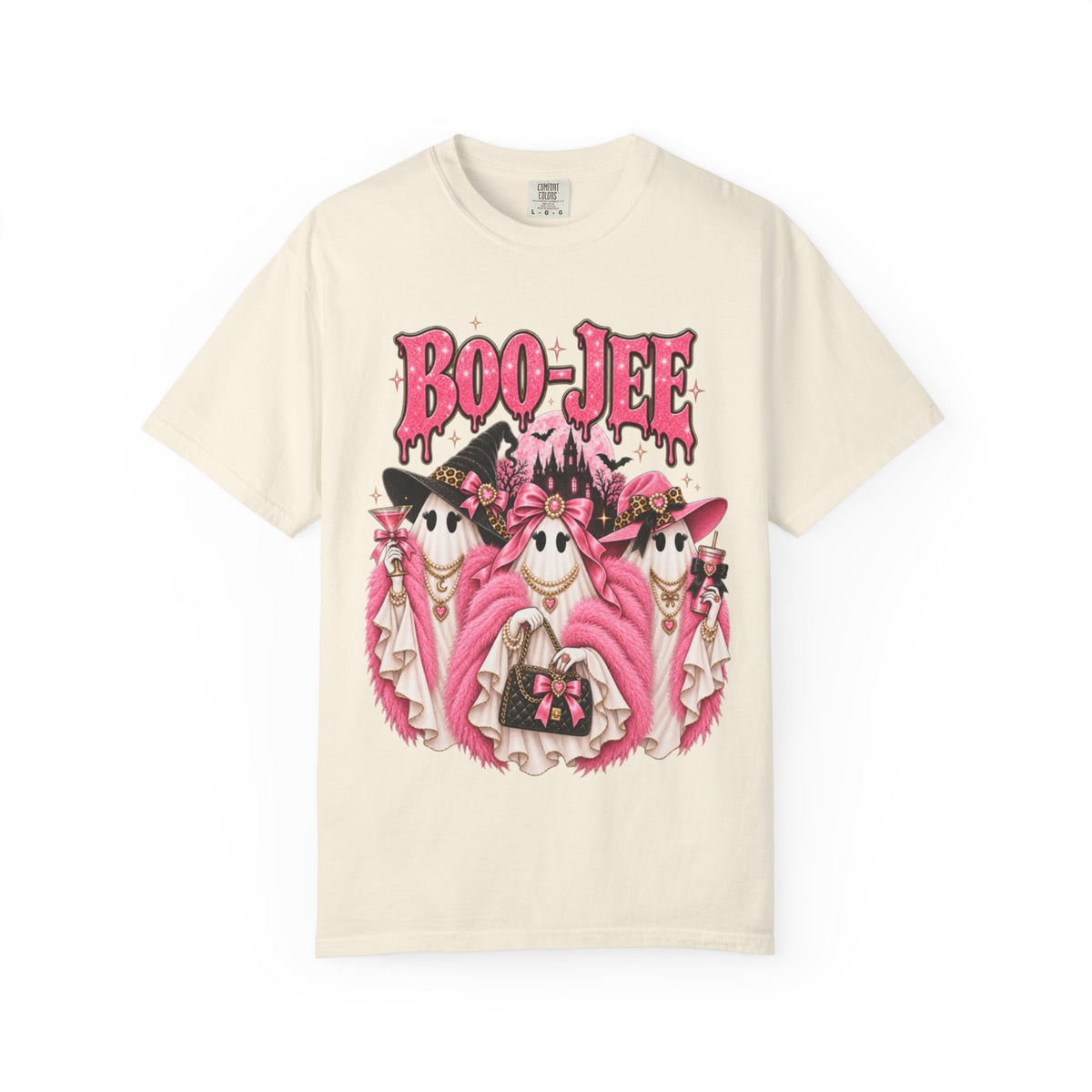 Women Comfort Colors Boo-Jee Halloween Ghost Trio T-Shirt