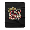 LCP Pirates Leopard Bow Sherpa Blanket