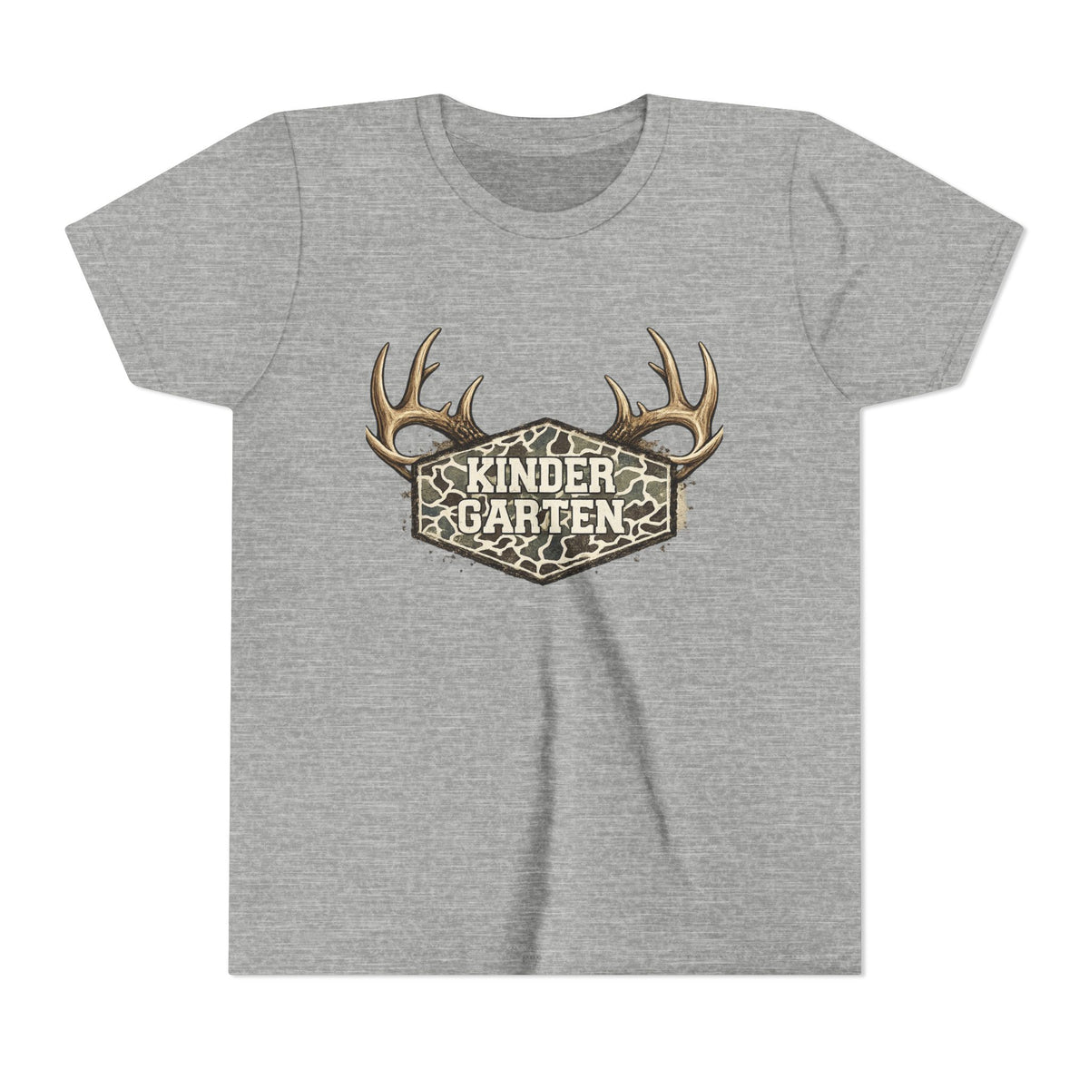 Kindergarten Camo Antler Youth Tee
