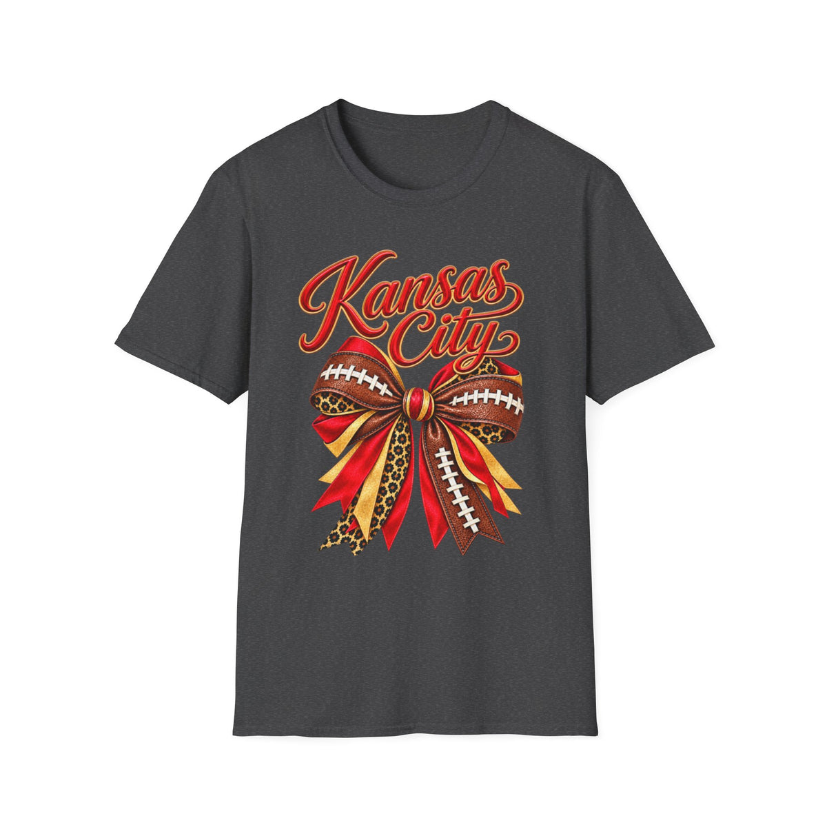 Women Kansas City Football Bow T-Shirt