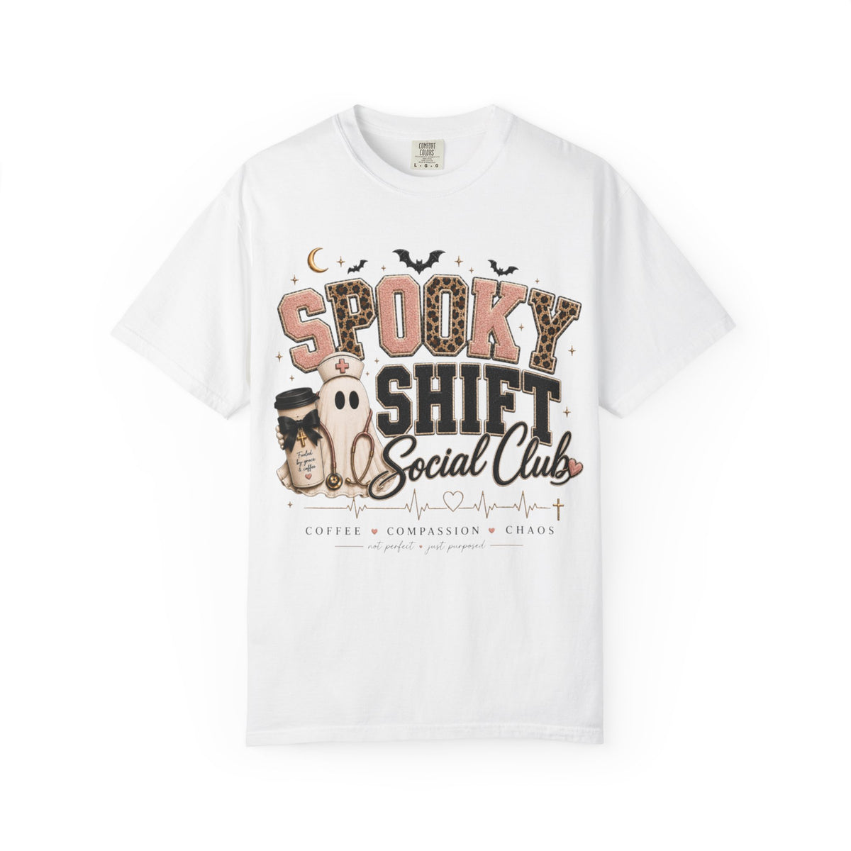 Women Comfort Colors Spooky Shift Social Club T-Shirt