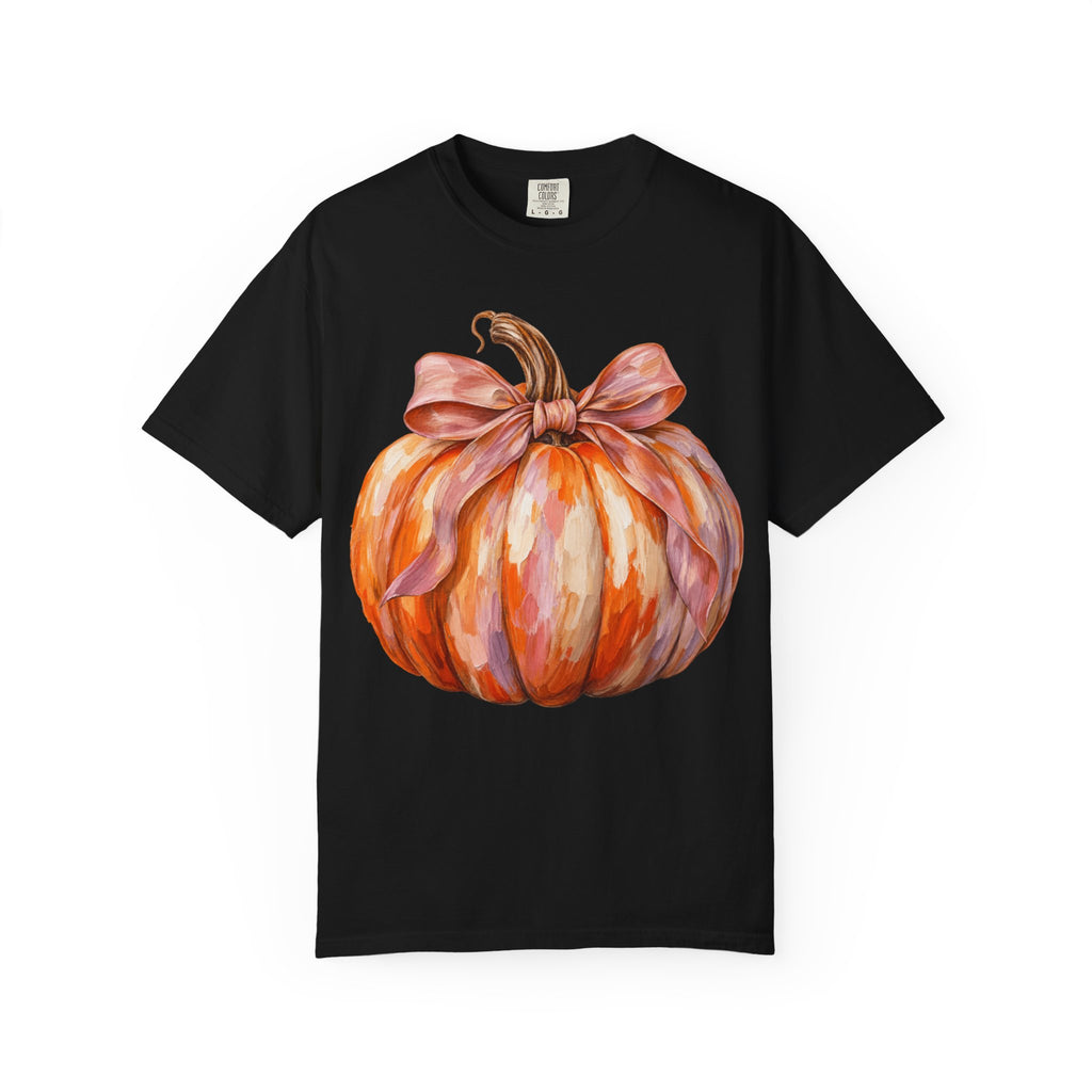 Women Comfort Colors Watercolor Pumpkin T-Shirt