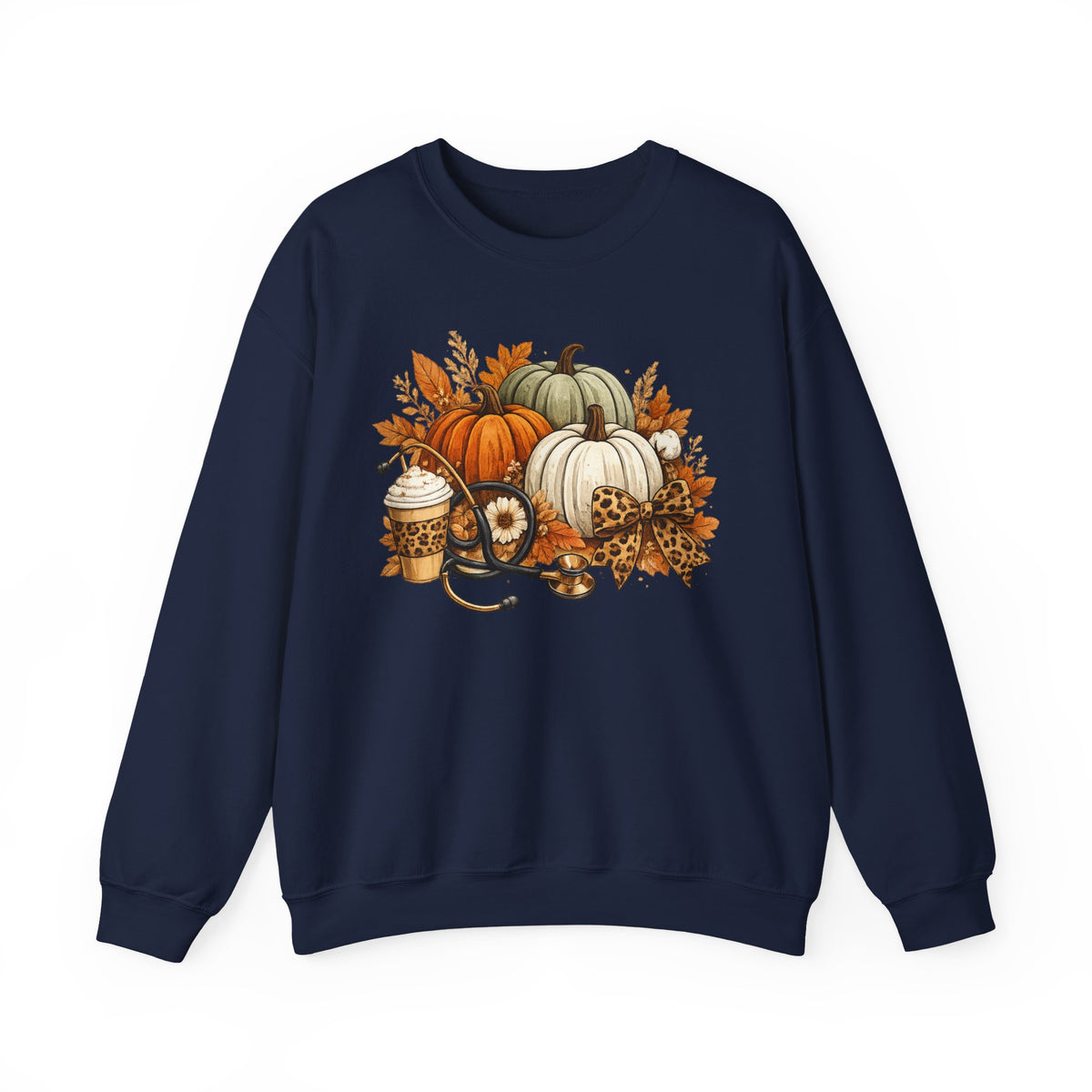 Nurse Autumn Pumpkin Harvest Sweatshirt – Cozy Fall Pumpkin Spice Graphic Crewneck