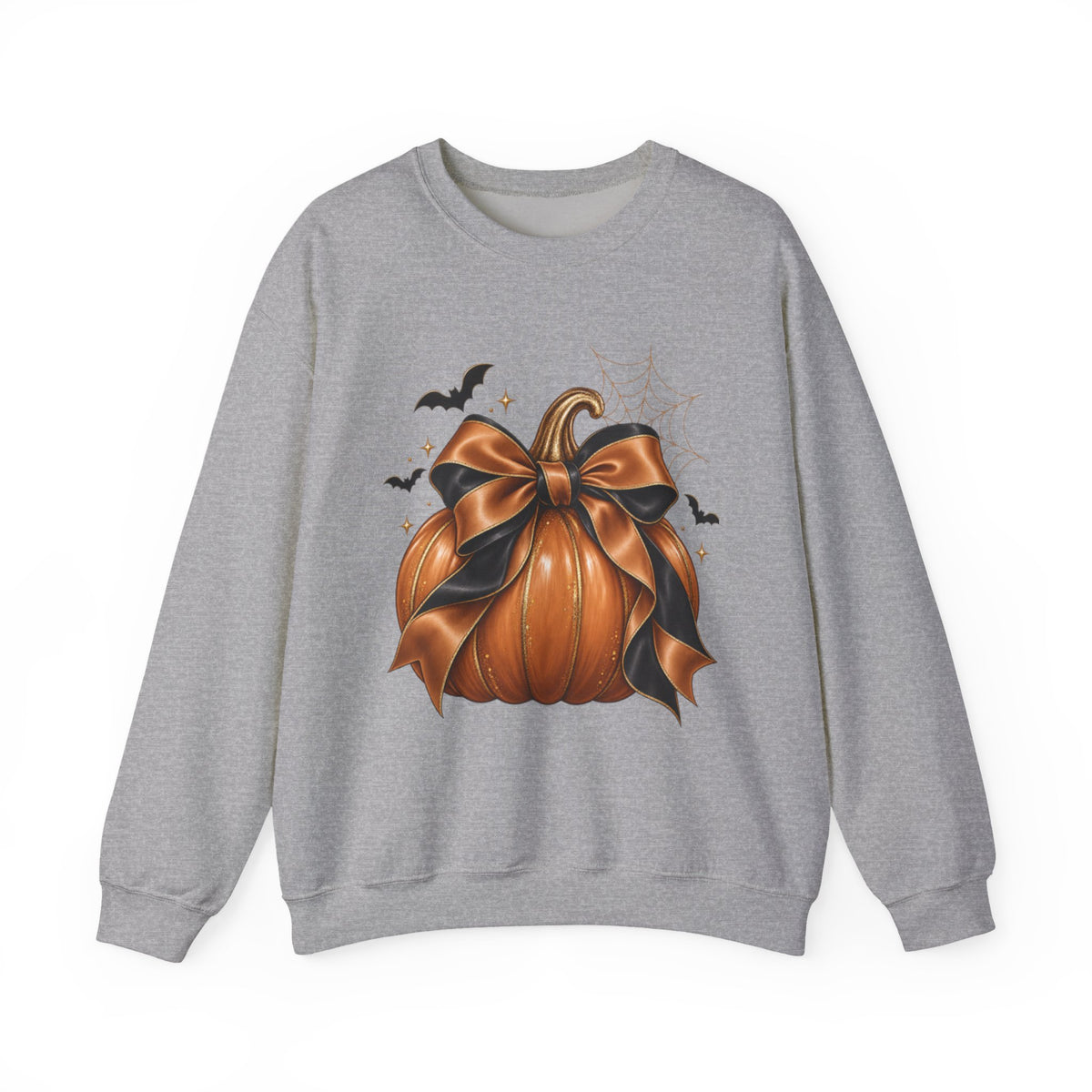 Pumpkin with Black Bow Sweatshirt — Halloween Fall Crewneck