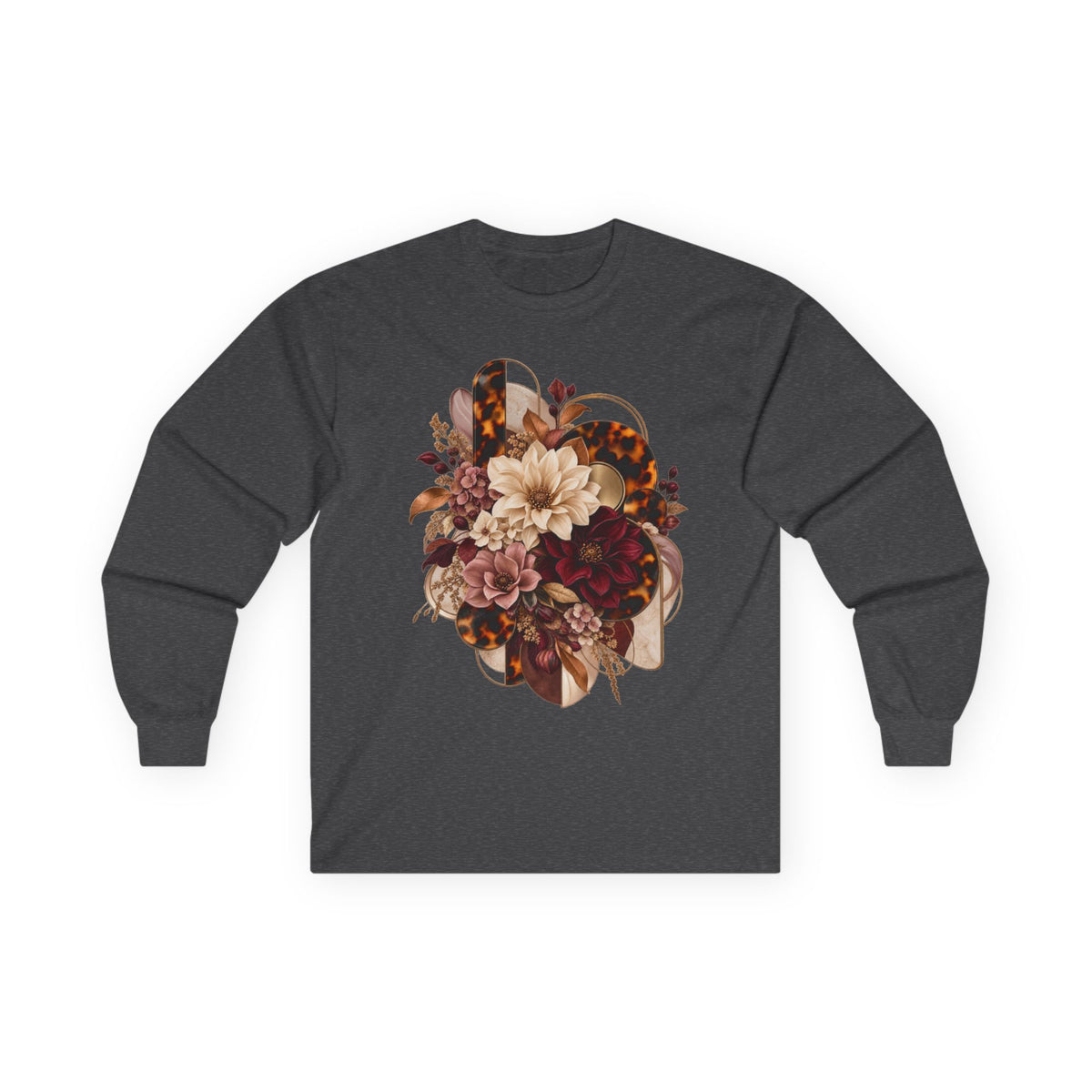 Women Vintage Autumn Bouquet Long Sleeve Tee