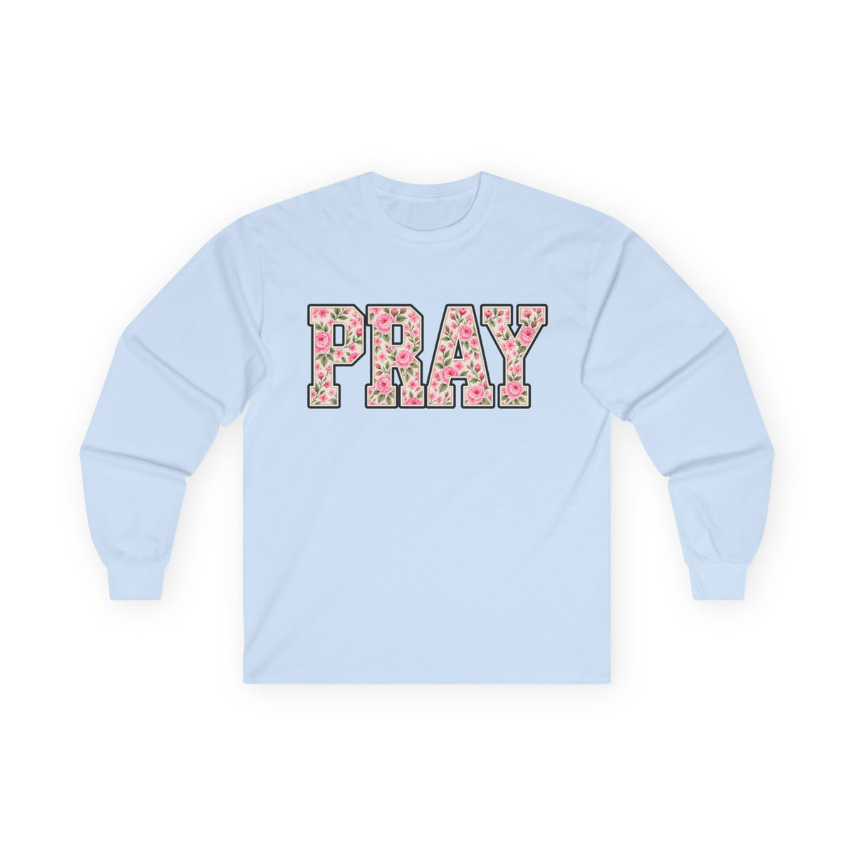 Women PRAY Floral Long Sleeve Tee
