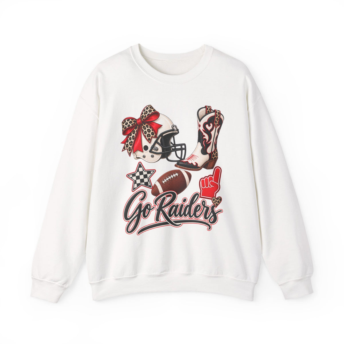 Women Raiders Football Crewneck Sweatshirt