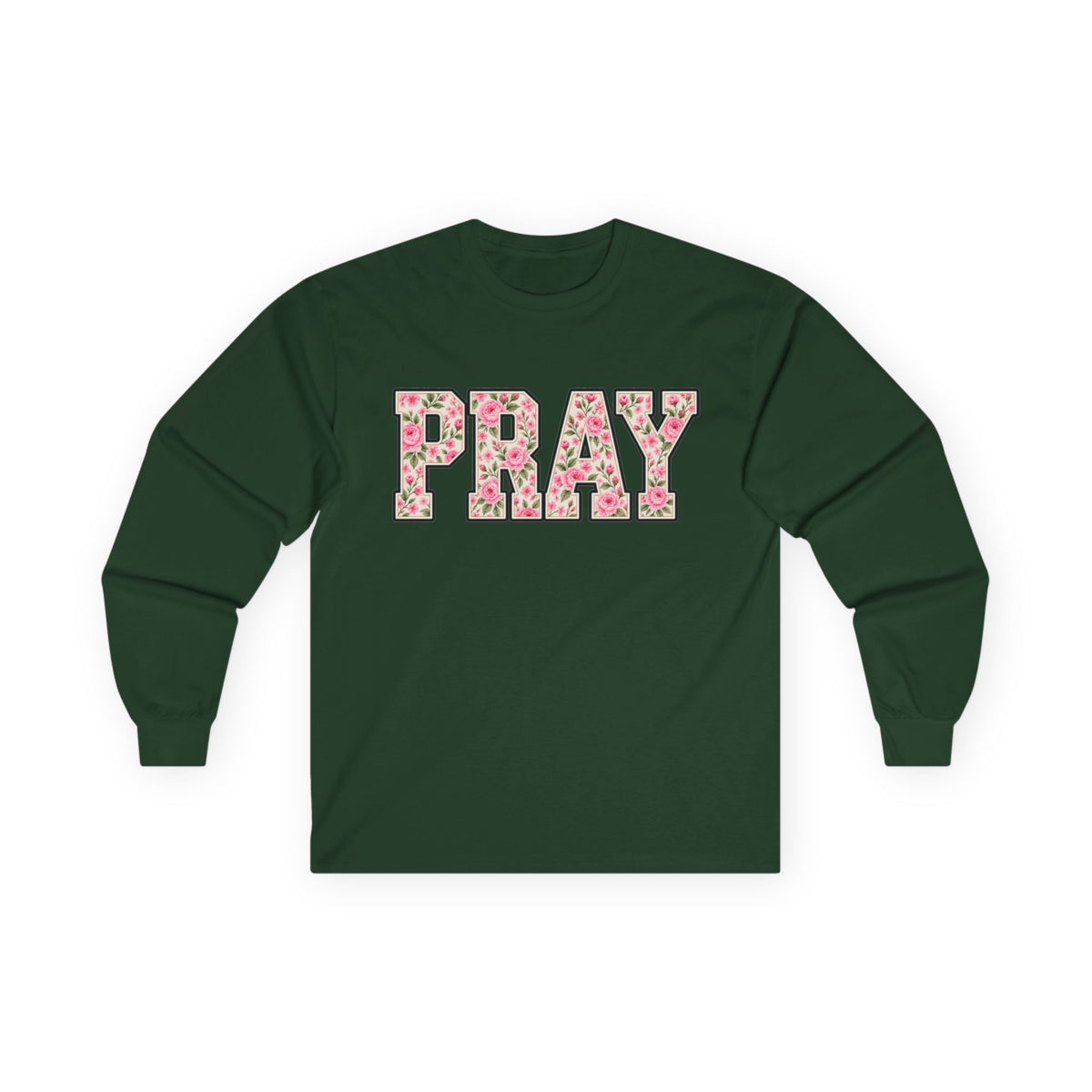 Women PRAY Floral Long Sleeve Tee