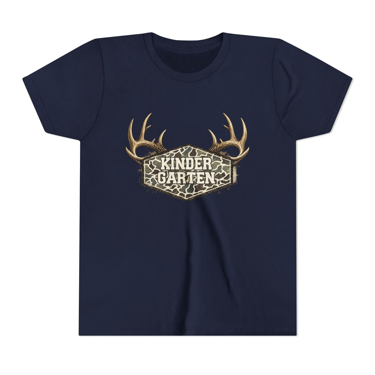 Kindergarten Camo Antler Youth Tee