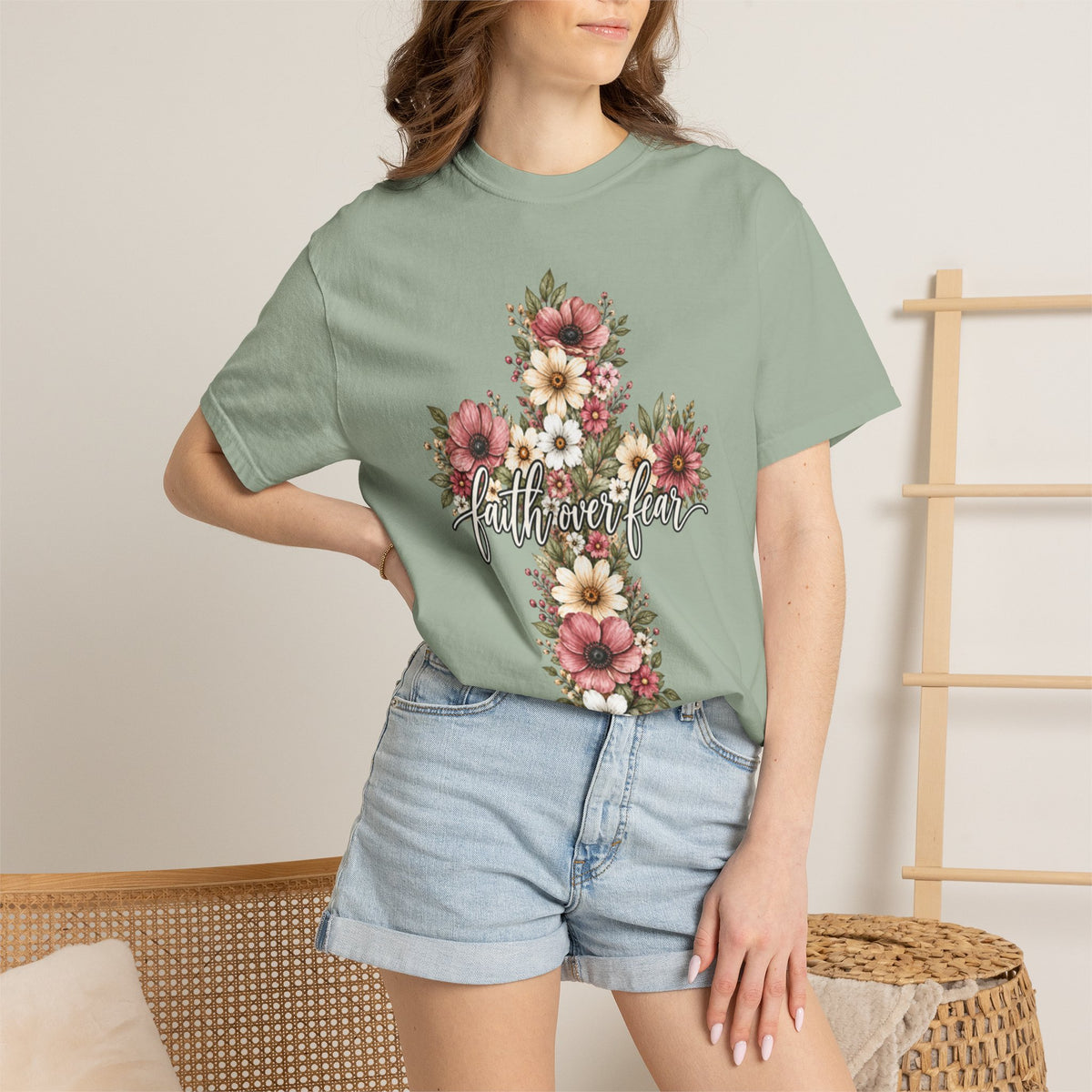 Women Comfort Colors Faith Over Fear T-Shirt